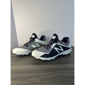New Balance L4040TN4 White/Navy Men's Baseball Molded Cleats New W/o Box Size 15